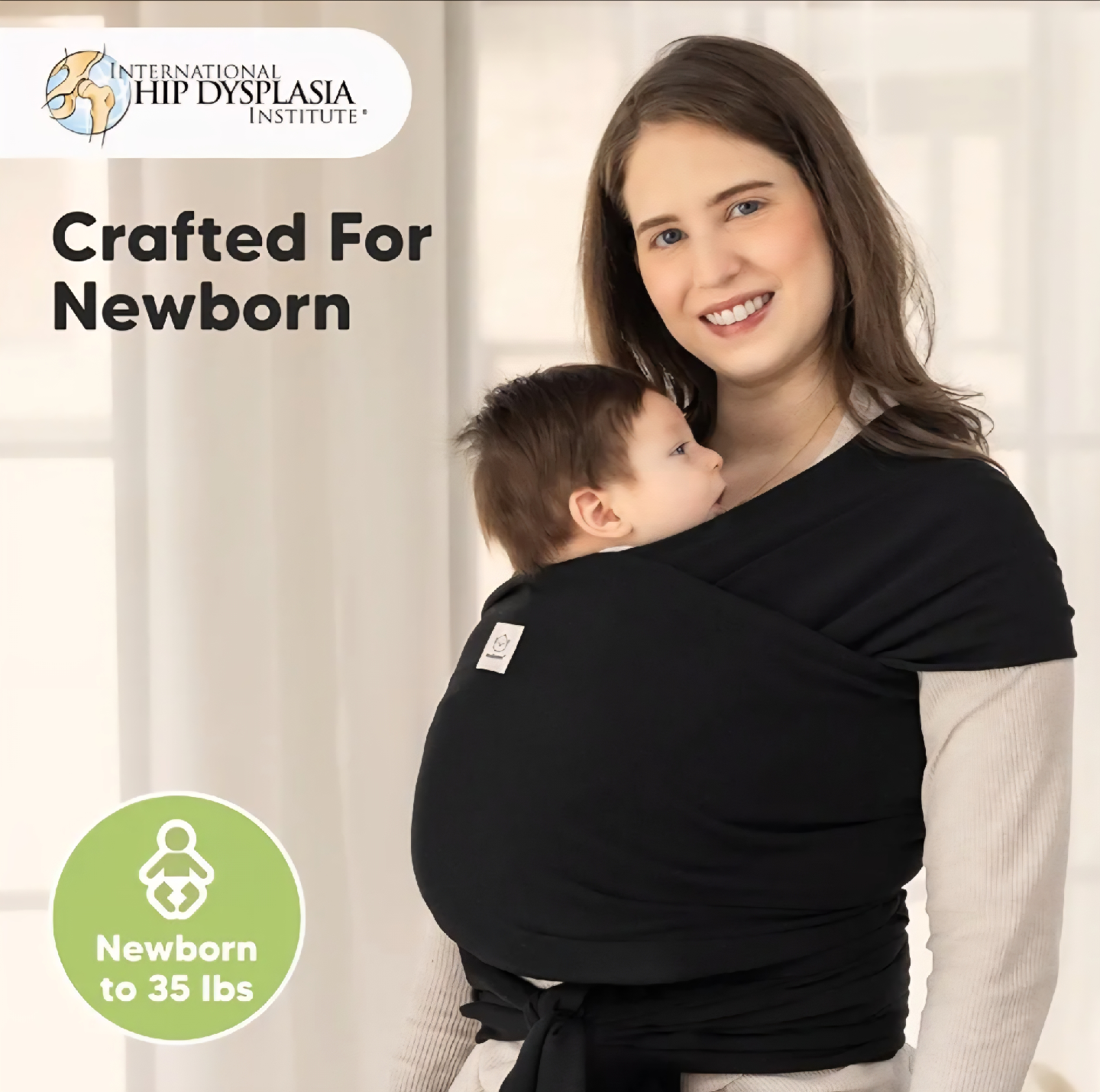 KeaBabies Baby Wrap Carrier Trendy Black - photo 2