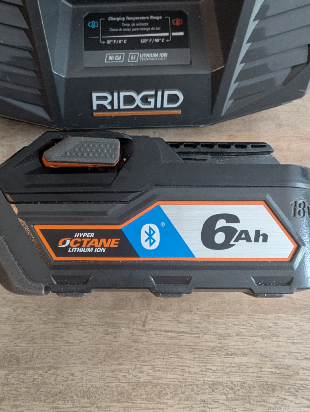 Ridgid Hyper Octane 6Ah Lithium Ion Battery & Charger