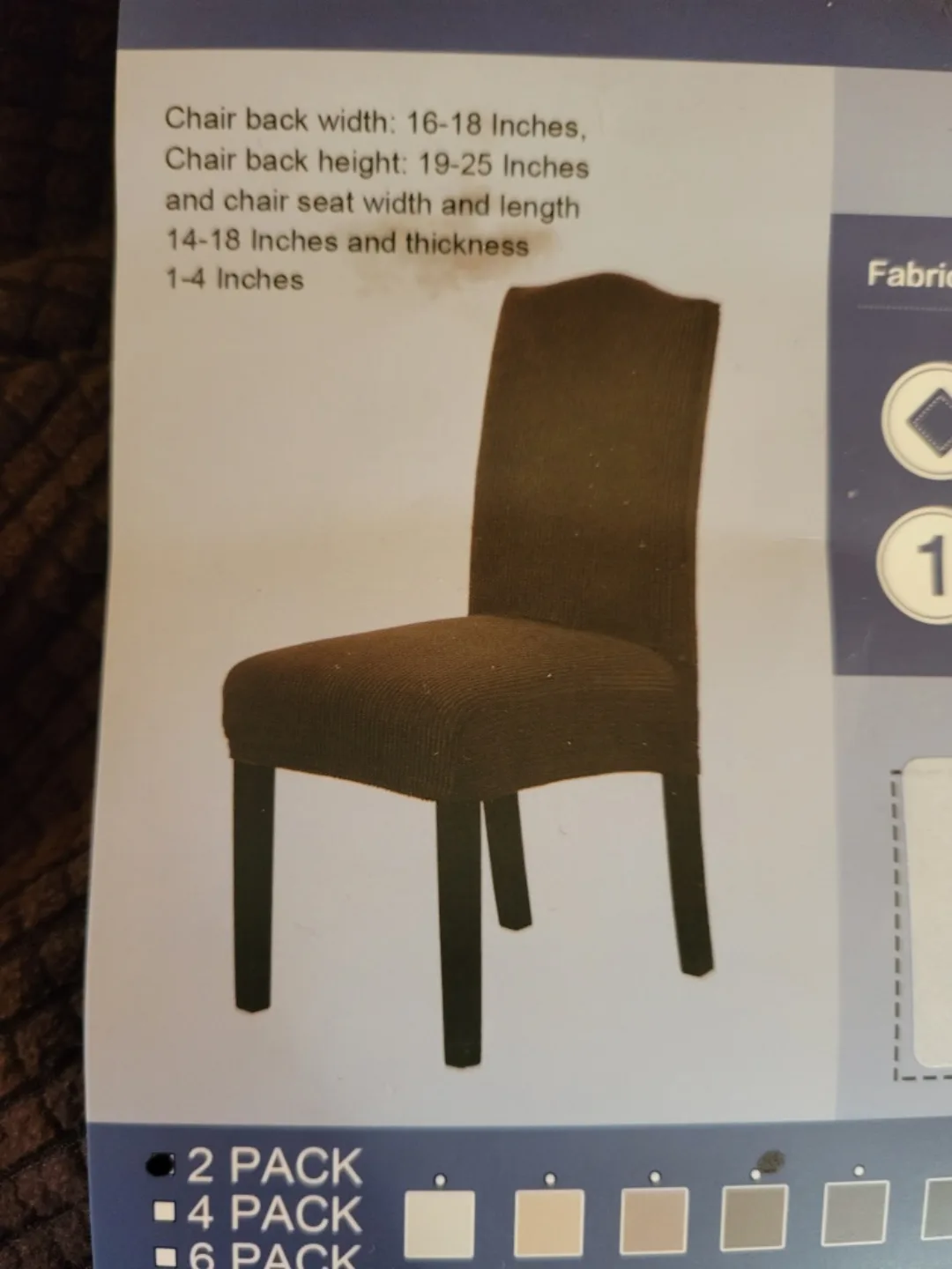 5 Dining Chair Covers - Taupe & Brown image indicator(6)