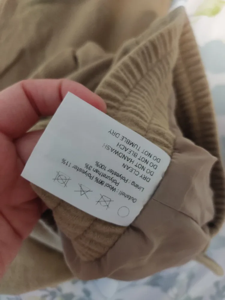 LFM Beige Wool Blend Joggers image indicator(3)