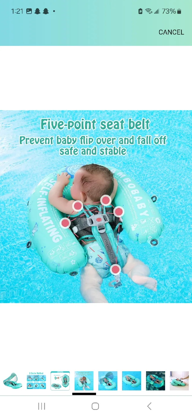 Mambobaby Float - Self-Inflating Baby Swimming Float image indicator(4)