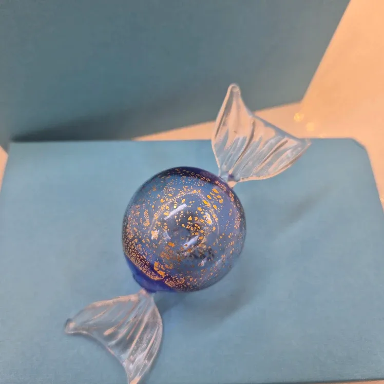 Art Glass Candies 3 Hand Blown 24k gold image indicator(2)