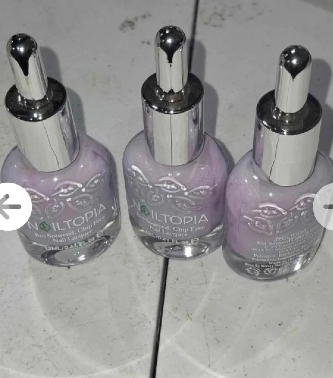 3 bottles Nailtopia Bio-Sourced Chip Free Nail Lacquer thumbnail