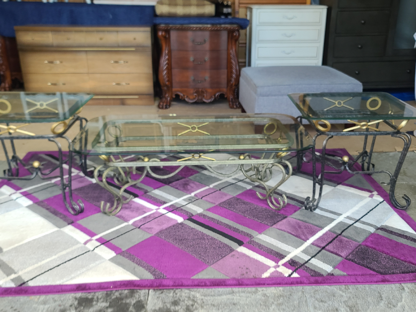 Glass Top Coffee & End Table Set - photo 5