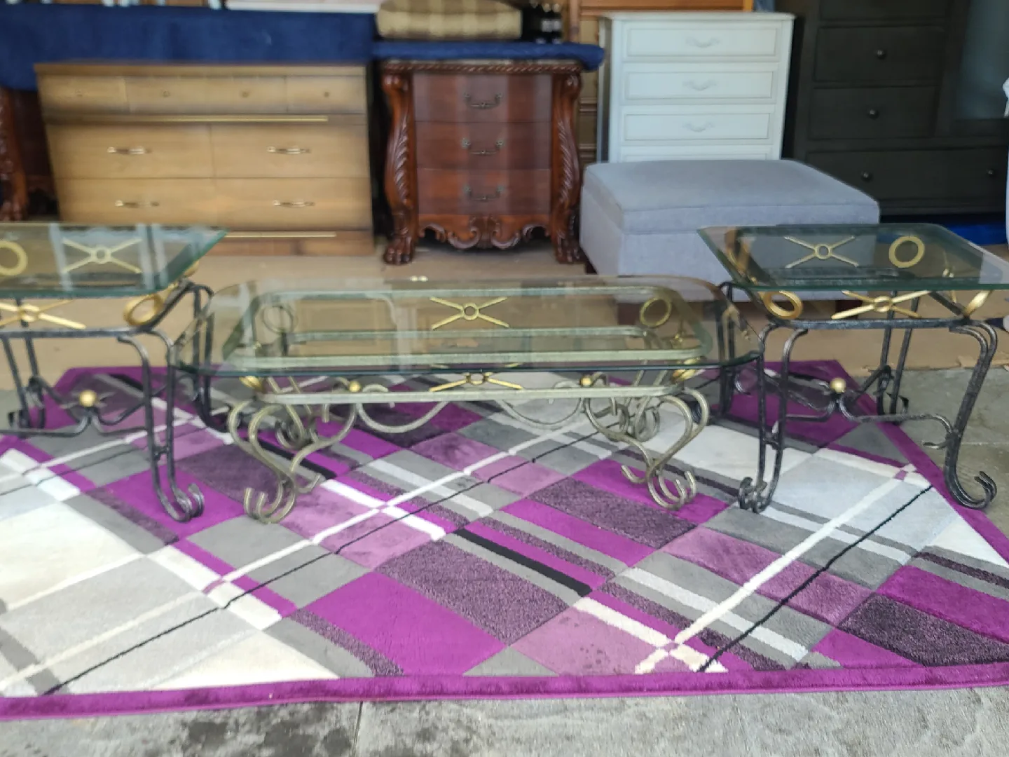 Glass Top Coffee & End Table Set image indicator(5)