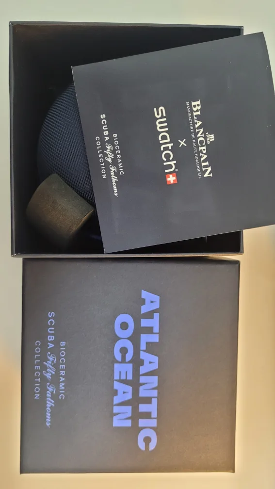 Blancpain X Swatch Atlantic Ocean Scuba Fifty Fathoms Watch image indicator(5)