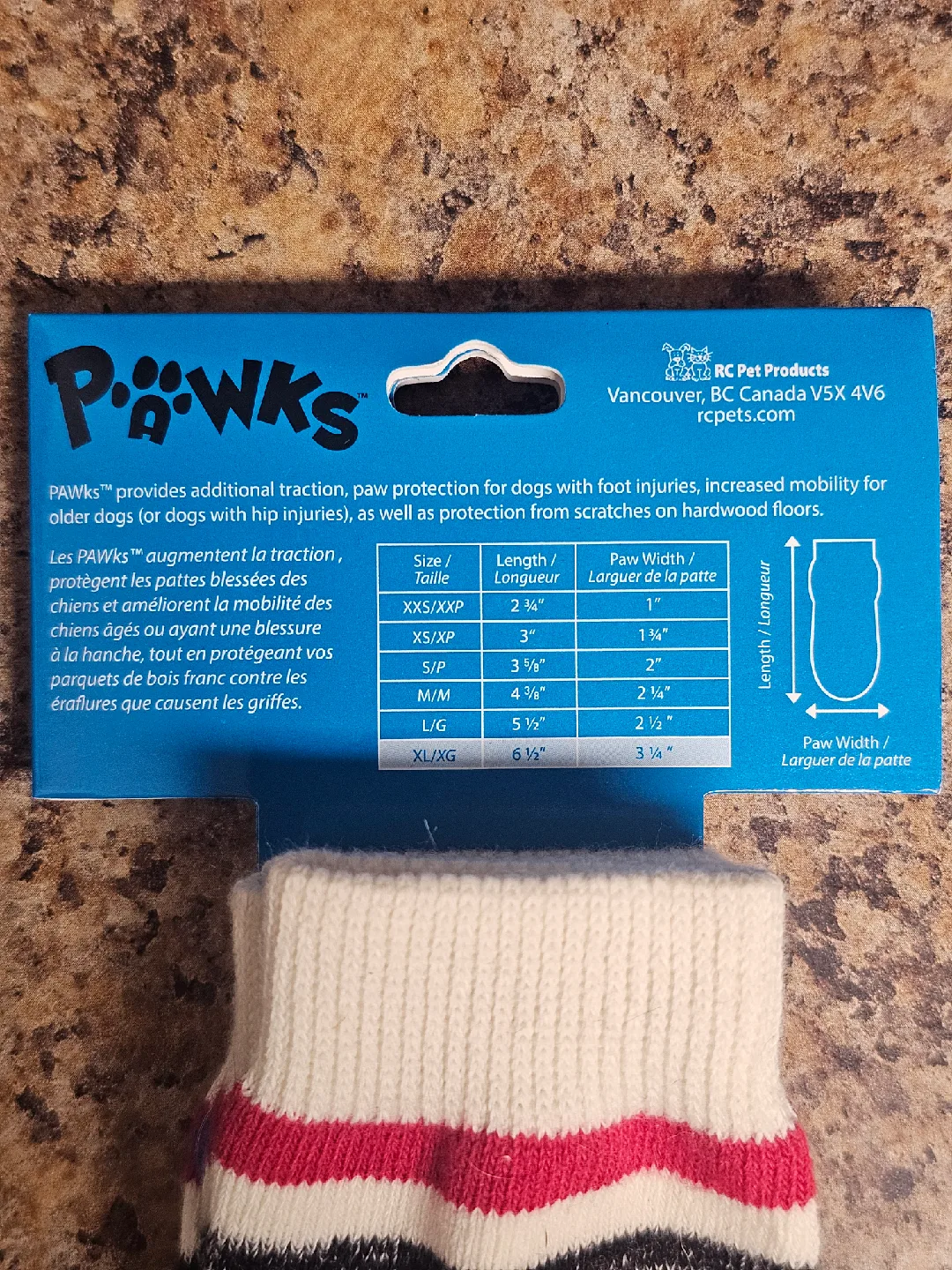 Pawks Anti-Slip Dog Socks - XL image indicator(2)