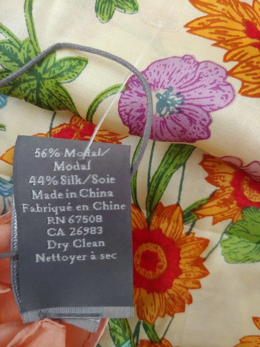 New Vince Camuto Floral Scarf - Silk/Modal Blend image indicator(5)