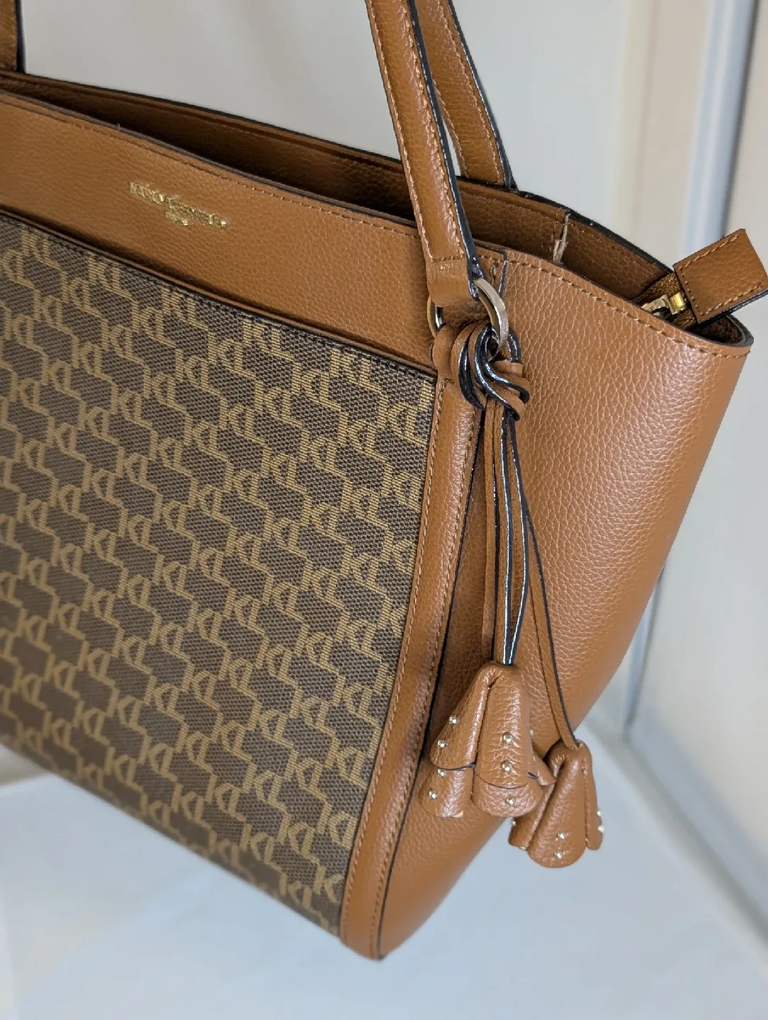 Karl Lagerfeld Monogram Brown Tote Bag image indicator(7)