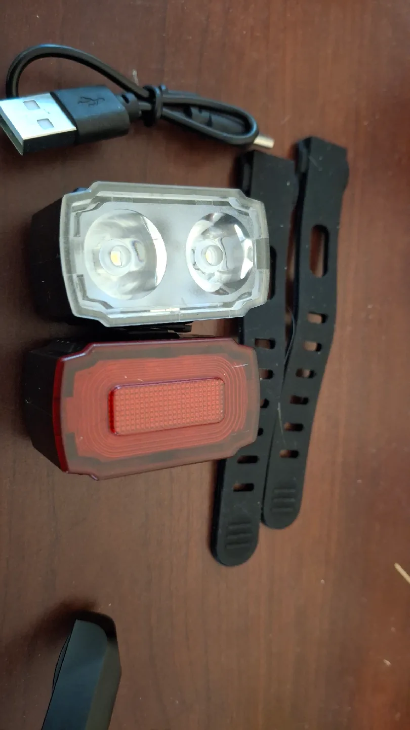 USB Bike Light Set - Front (White) & Rear (Red) ❤️ image indicator(4)