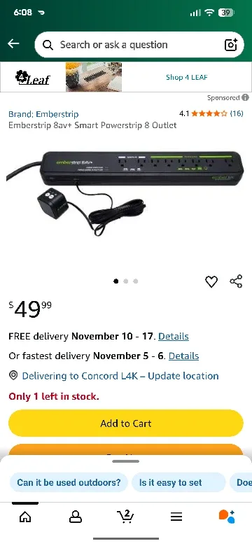 Embertec Emberstrip 8AV+ ESUSAV8-ET-10C