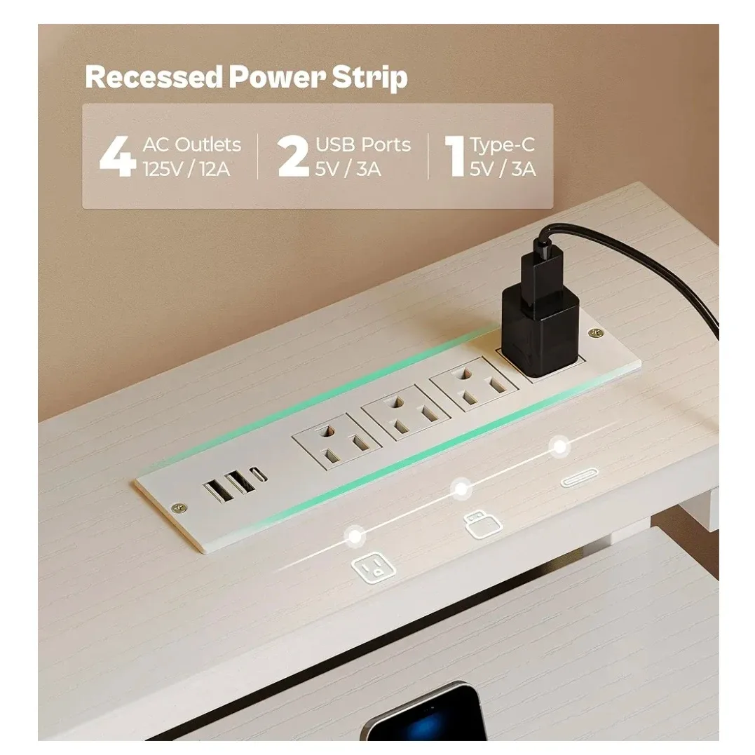 Huuger White Vanity Desk with Drawers image indicator(4)