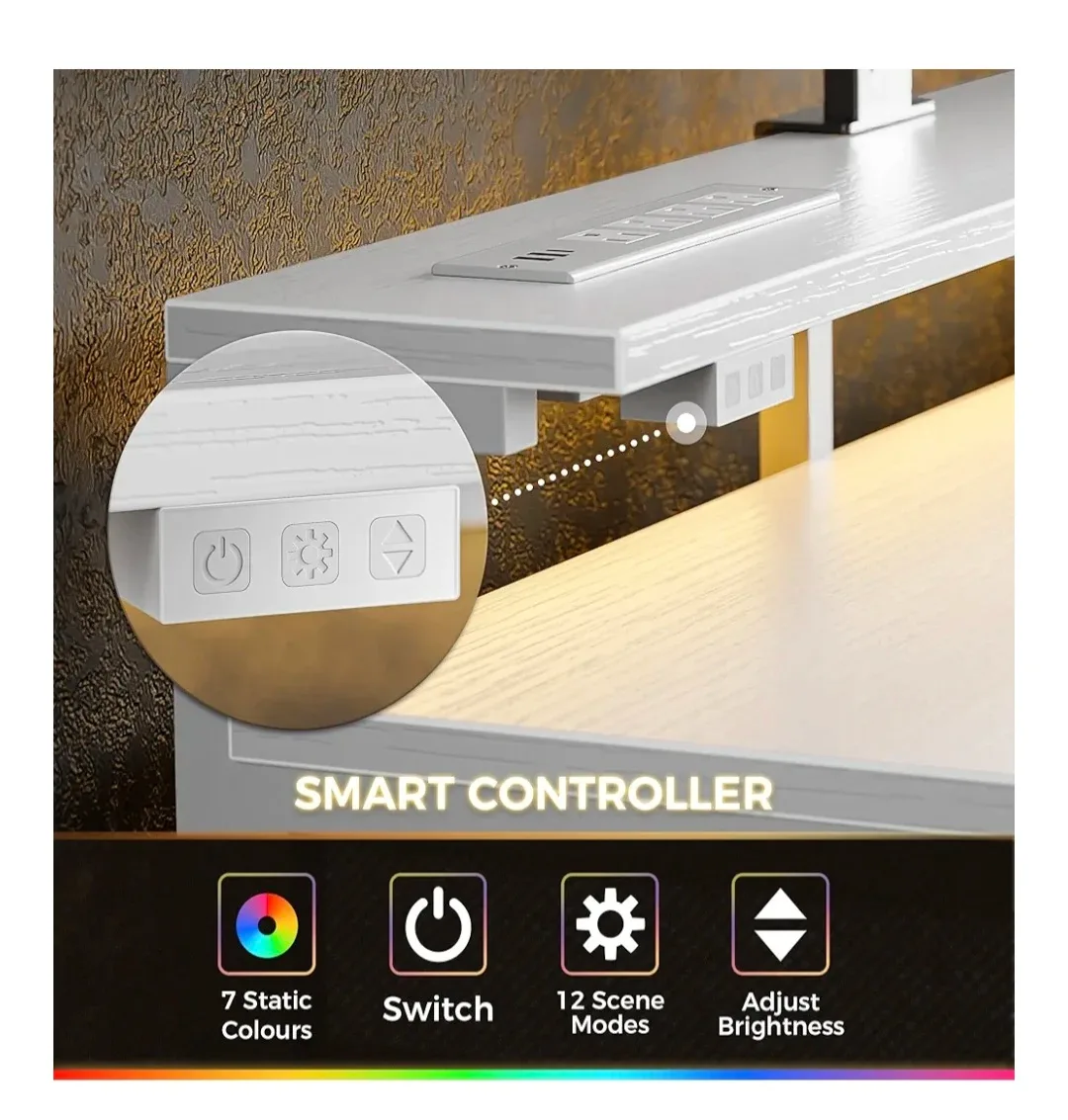 Huuger White Vanity Desk with Drawers image indicator(6)