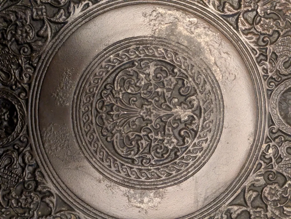 Three-Tiered Decorative Metal Stand