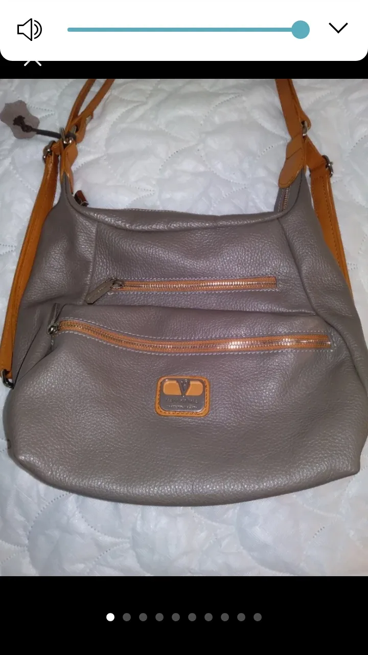 Valentina Grey Leather Shoulder Bag image indicator(9)