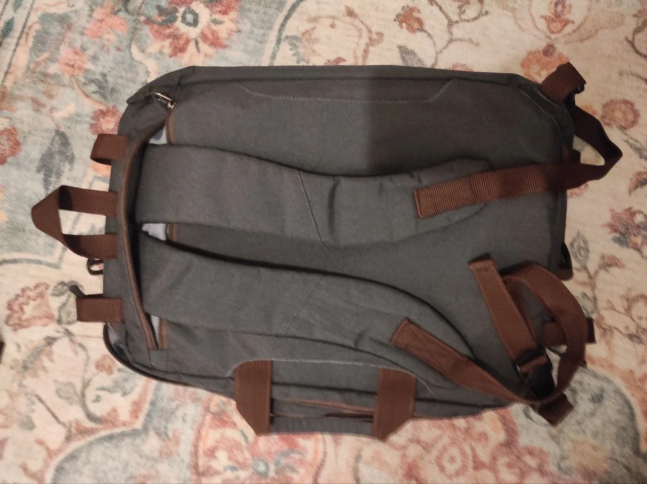 FATMUG Men Laptop Bag Convertible Backpack - Dark Grey image indicator(4)