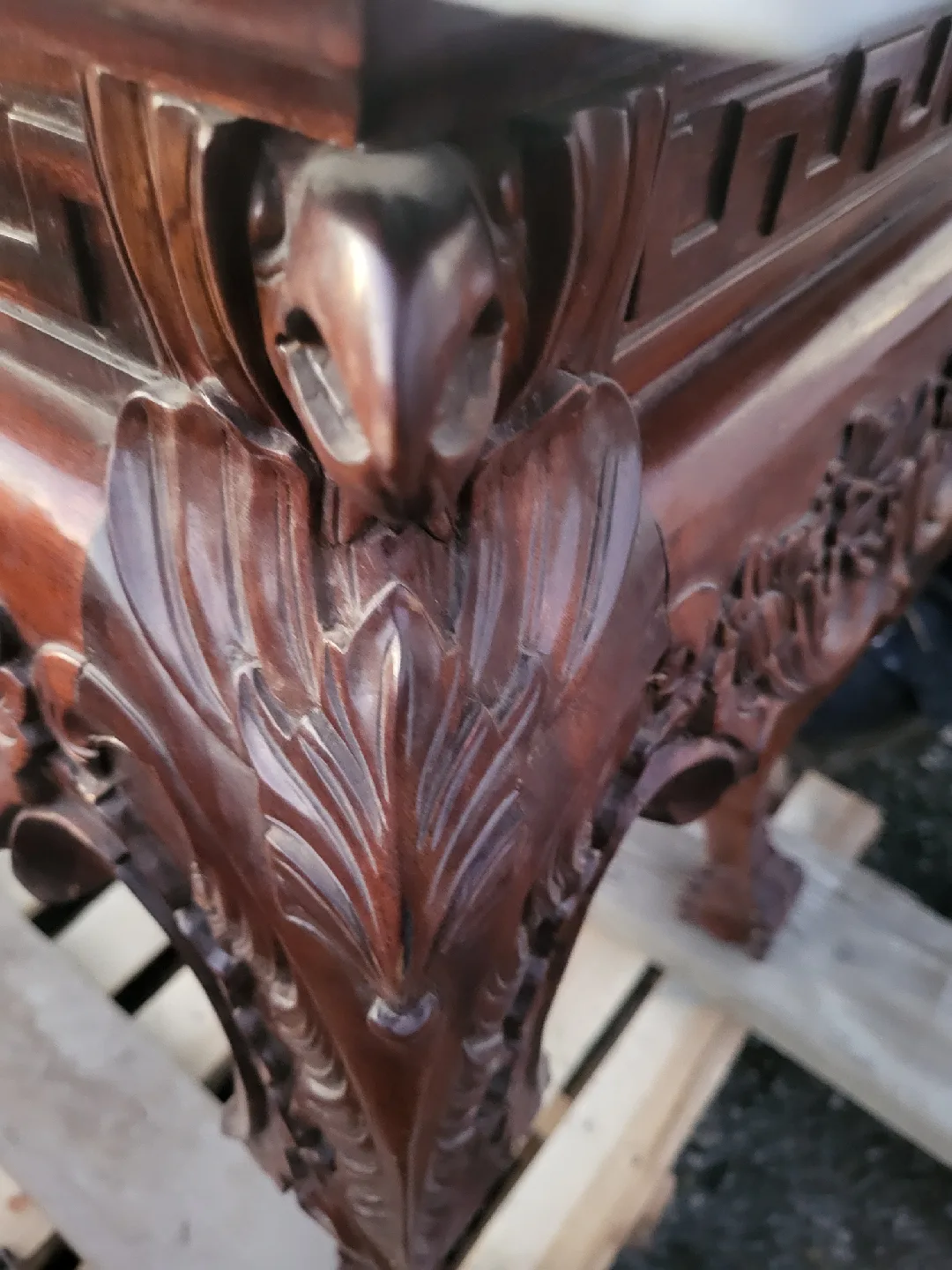 Ornate Vanity with Marble Top & Vessel Sink image indicator(2)