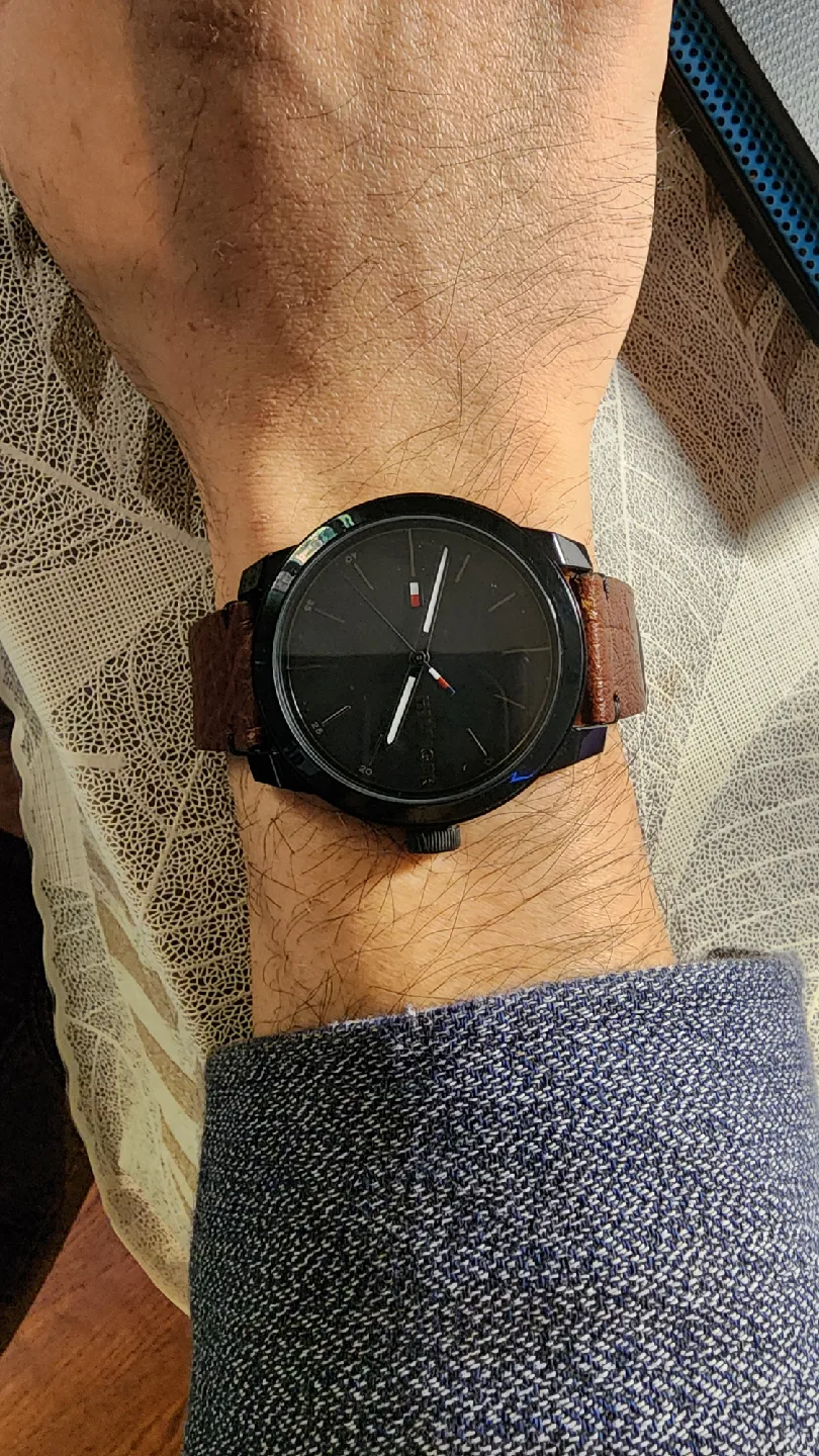 Tommy Hilfiger Watch with Brown Leather Strap image indicator(4)