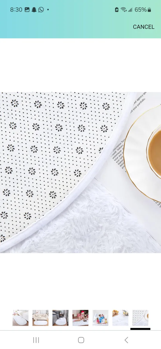 White Fluffy Area Rug image indicator(6)