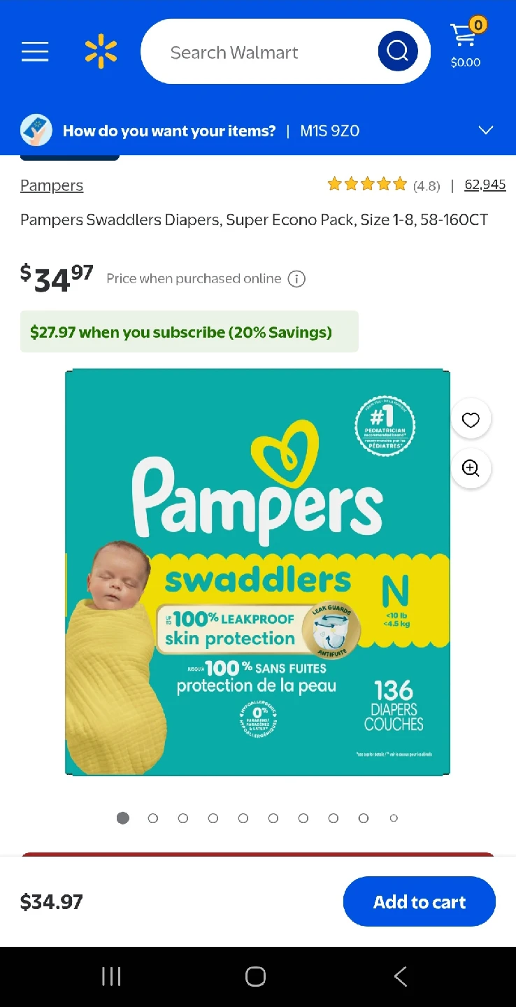 Pampers newborn baby