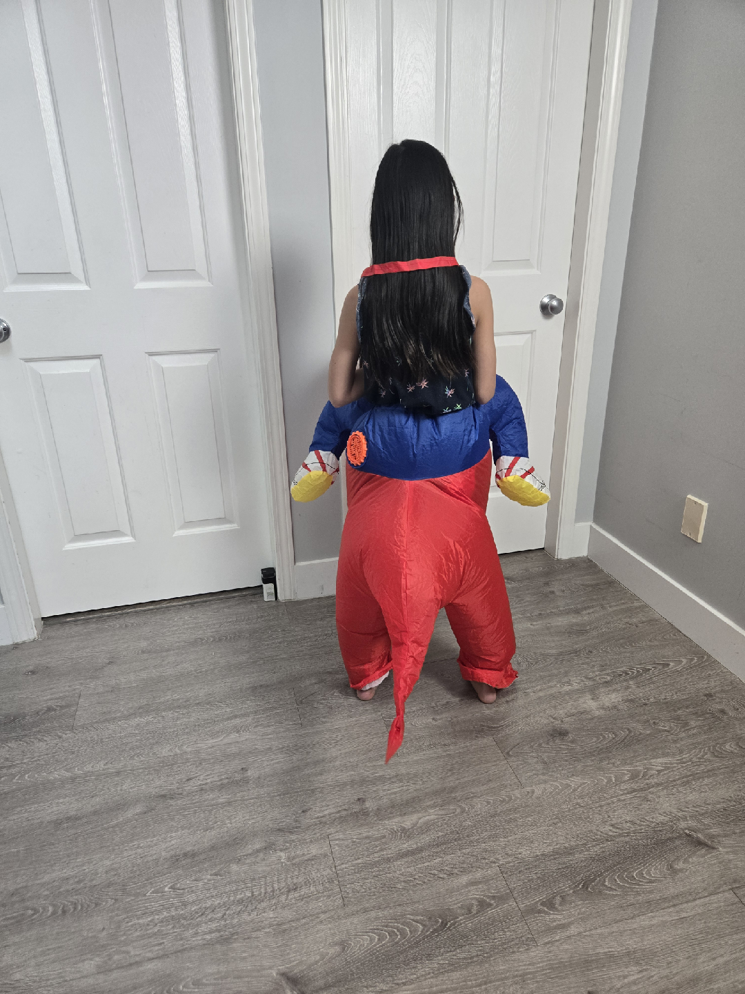 inflatable costume red dinosaur halloween - photo 2