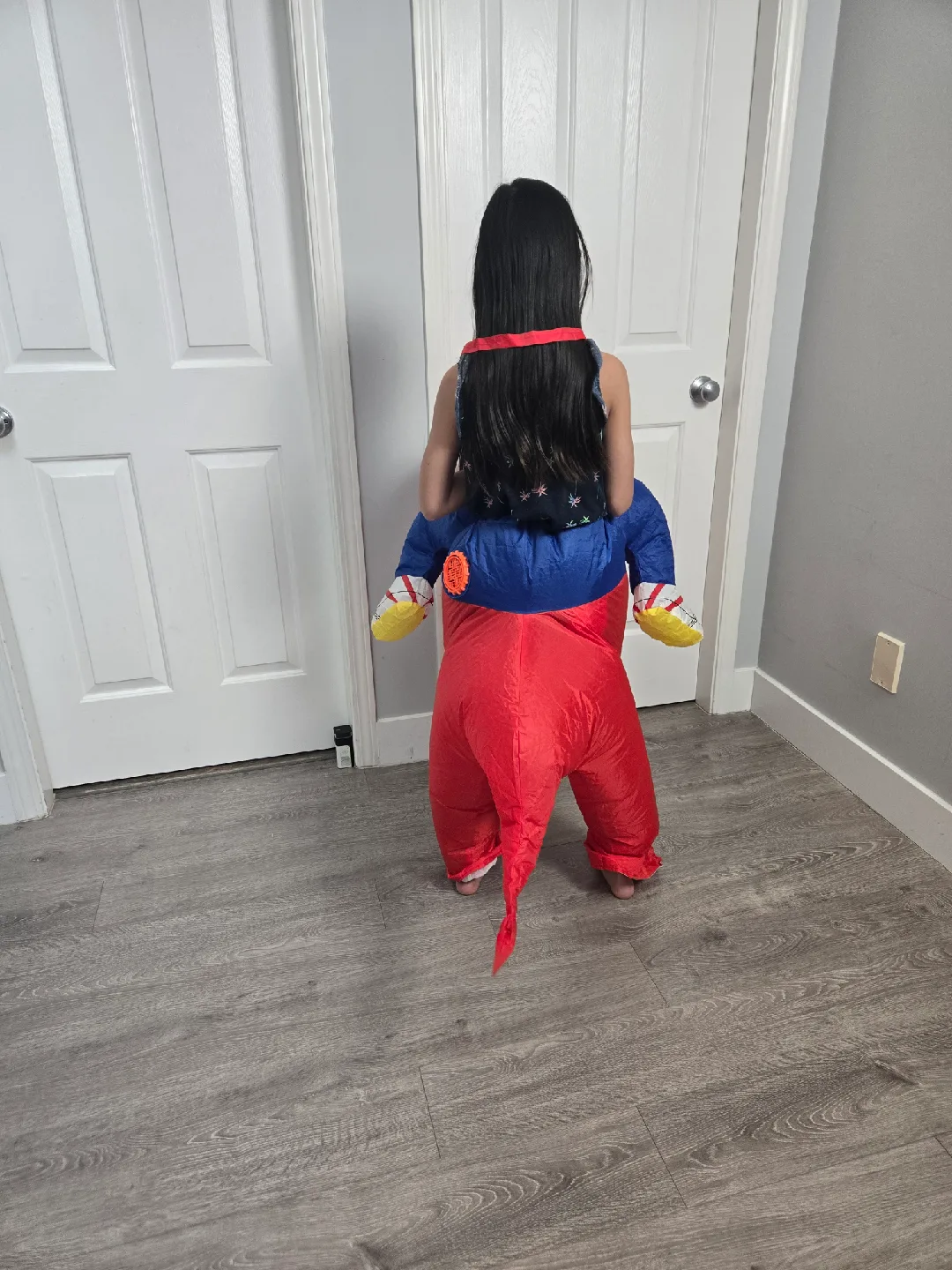 inflatable costume red dinosaur halloween image indicator(2)