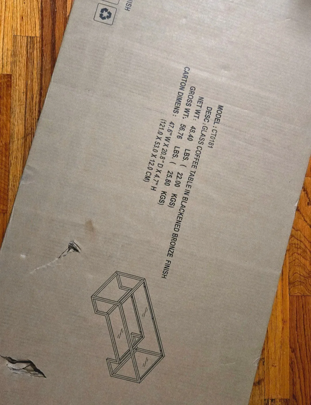 Glass Coffee Table (New in Box) image indicator(4)