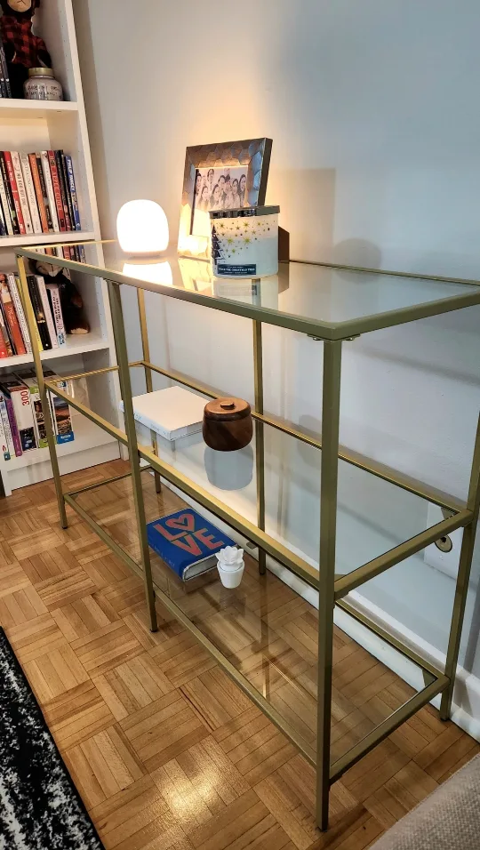 3-level Glass Gold Console Table *new