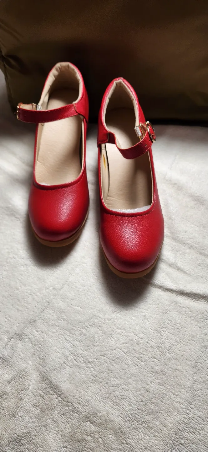 Red Mary Jane Style Shoes