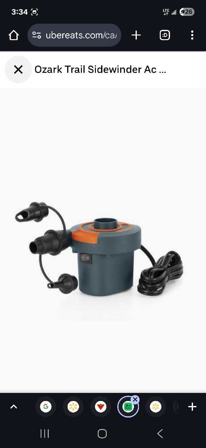 Ozark Trail Sidewinder AC Electric Air Pump, 110-120V - photo 4
