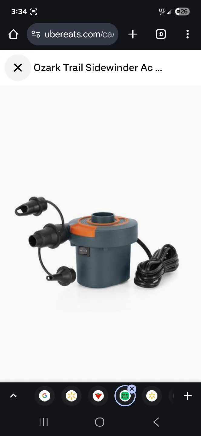 Ozark Trail Sidewinder AC Electric Air Pump, 110-120V image indicator(4)