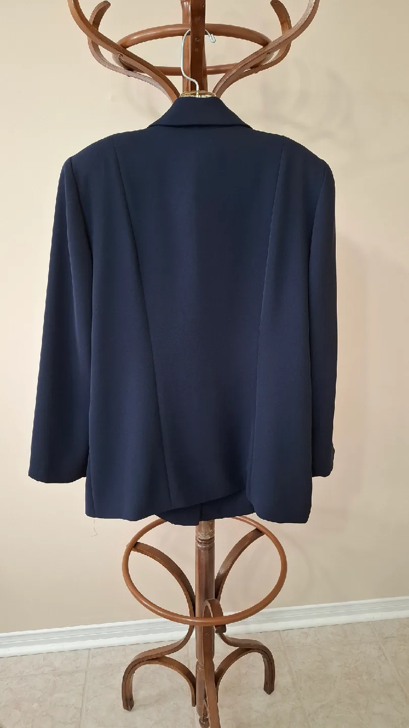 Women's Navy Blue Jacket & Skirt Set image indicator(5)