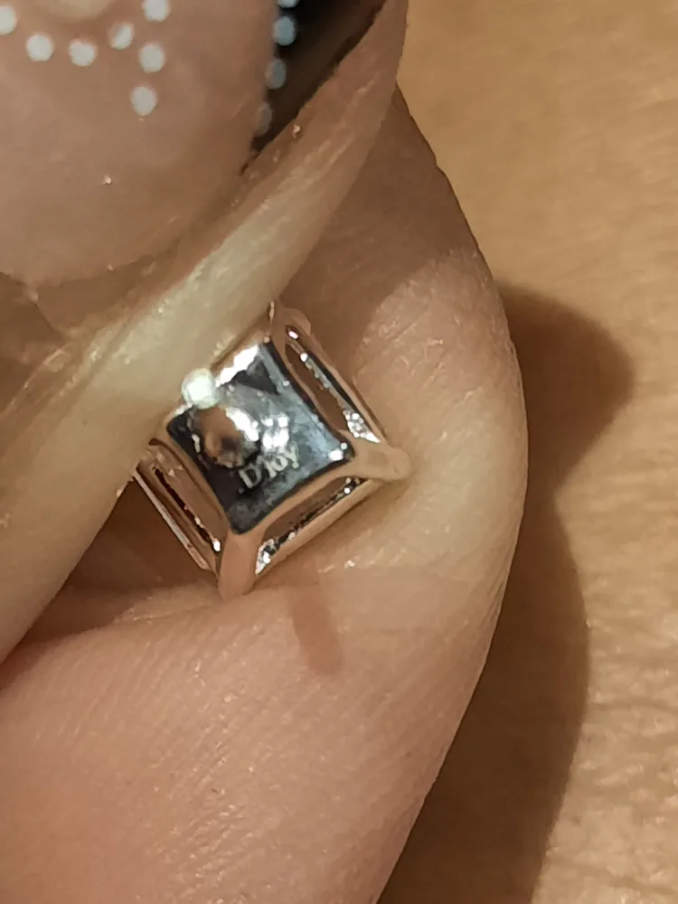 Genuine solid sterling silver Blue Topaz stud earrings image indicator(3)