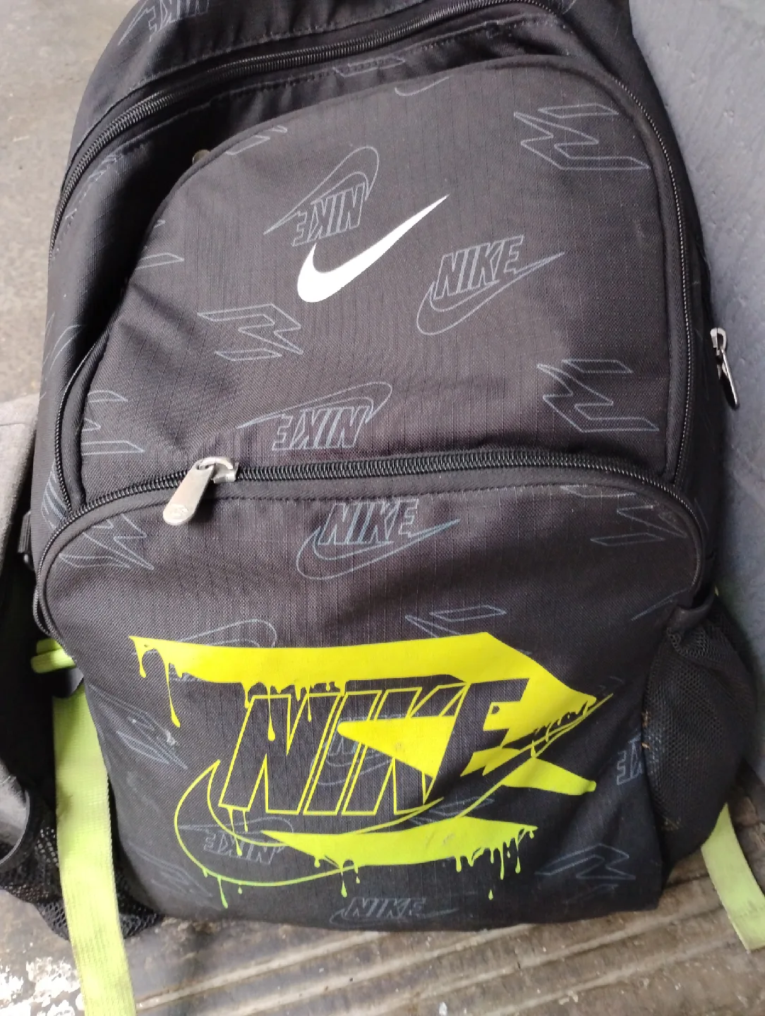 Nike Backpack - Black with Neon Yellow Accents thumbnail