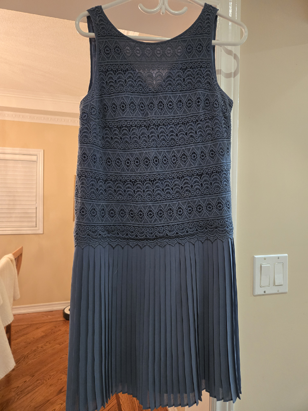 Loft Blue Pleated Dress - Size S - photo 2