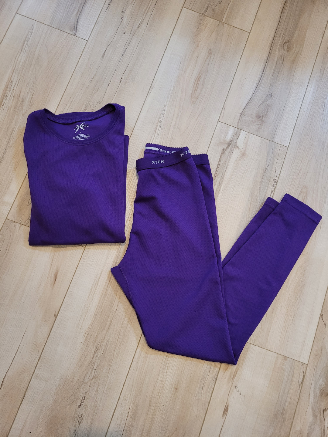 Xtek Purple Long Sleeve & Leggings Set - Kids Size S - photo 2