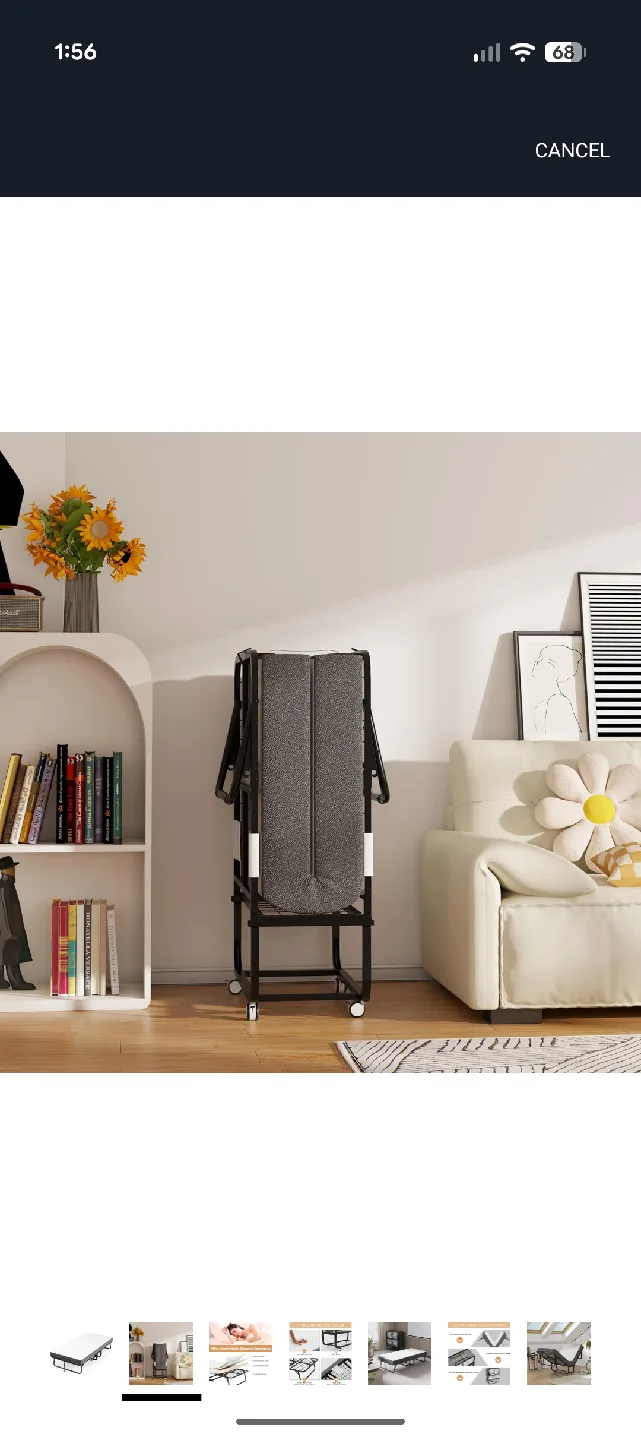 Folding Bed Frame with Memory Foam Mattress image indicator(2)