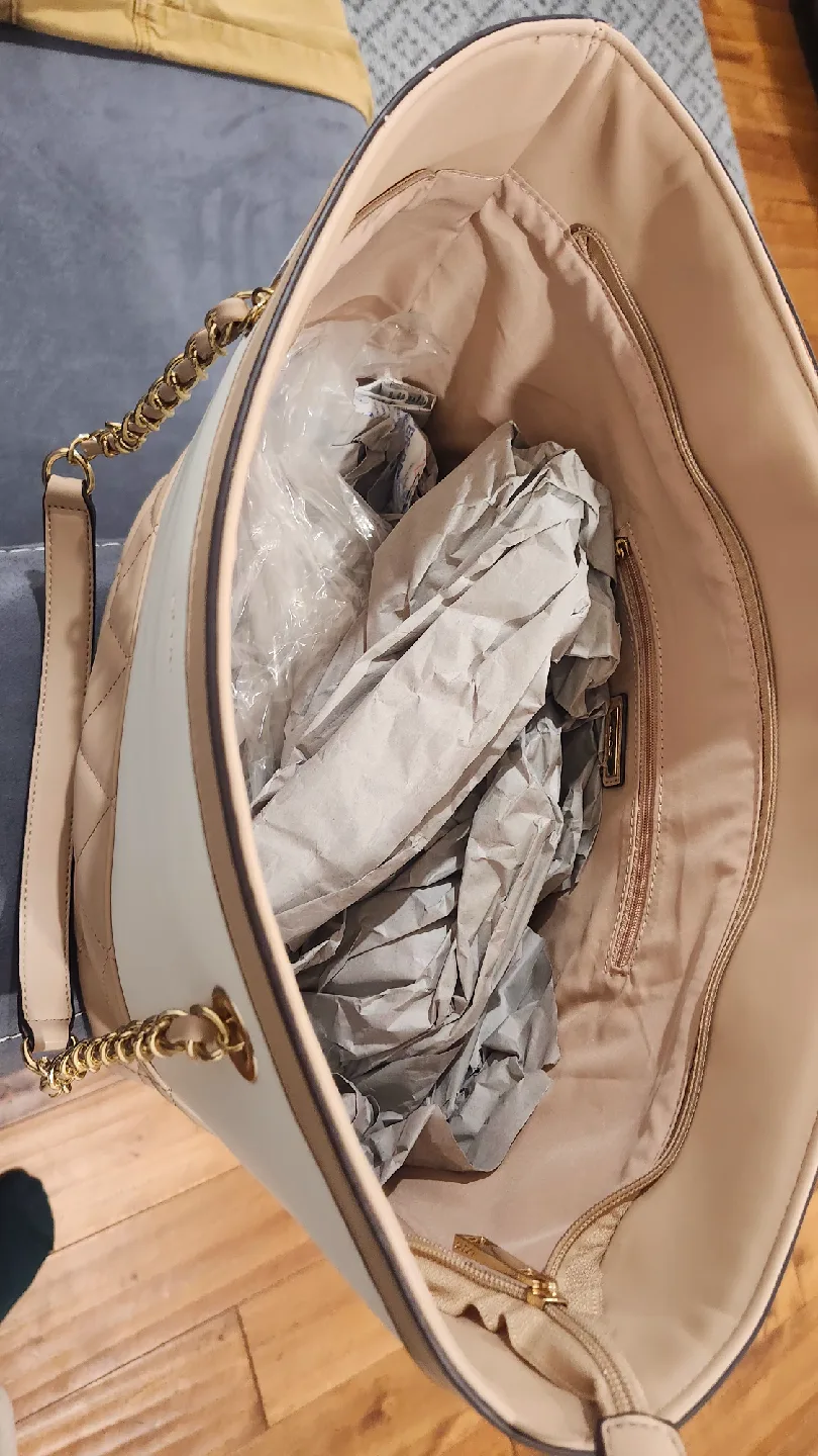 Aldo White & Beige Tote Bag Large image indicator(5)