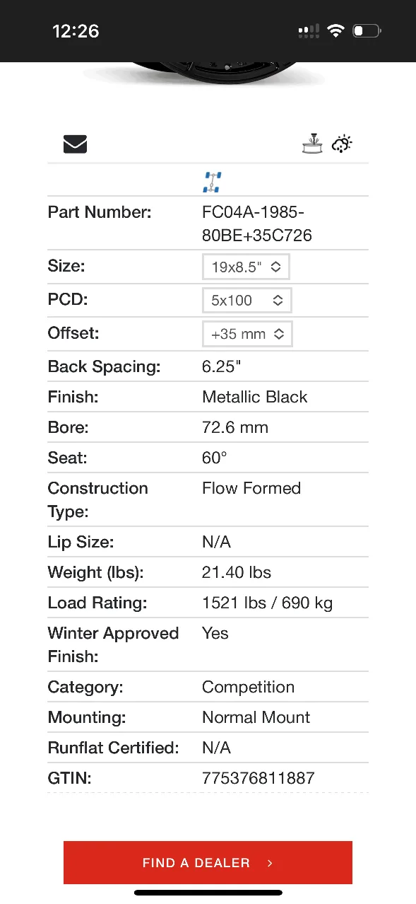 Fast Wheels FC04 Metallic Black 19x8.5 Rims with Hakka R3 Tires image indicator(4)