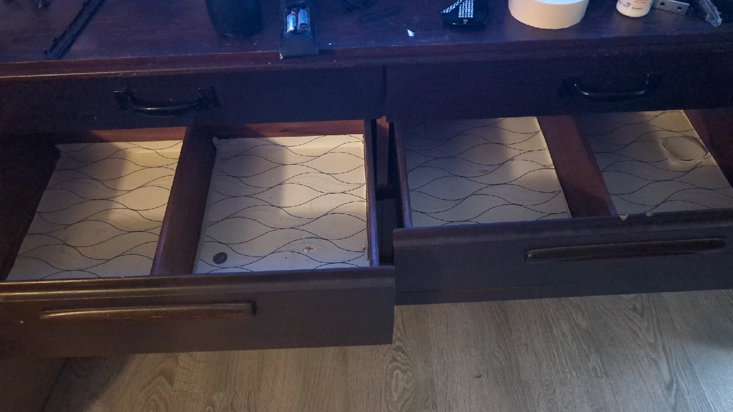 Dark Wood tiki Dresser with 6 Drawers - photo 3