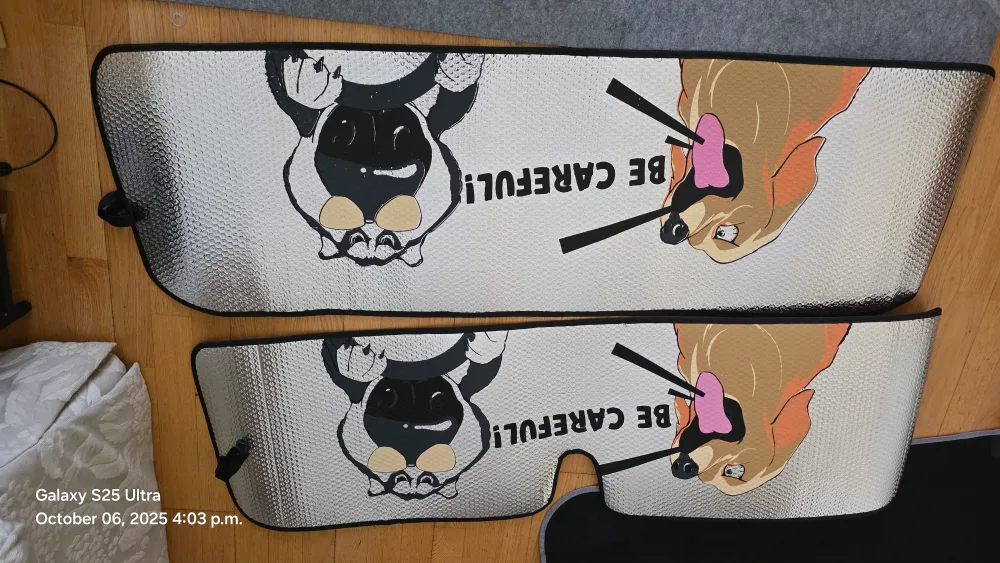 Funny dogs Windshield Sun Shade image indicator(2)