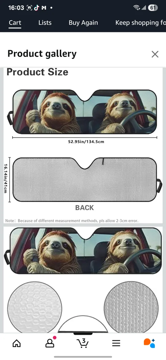 Funny dogs Windshield Sun Shade image indicator(4)