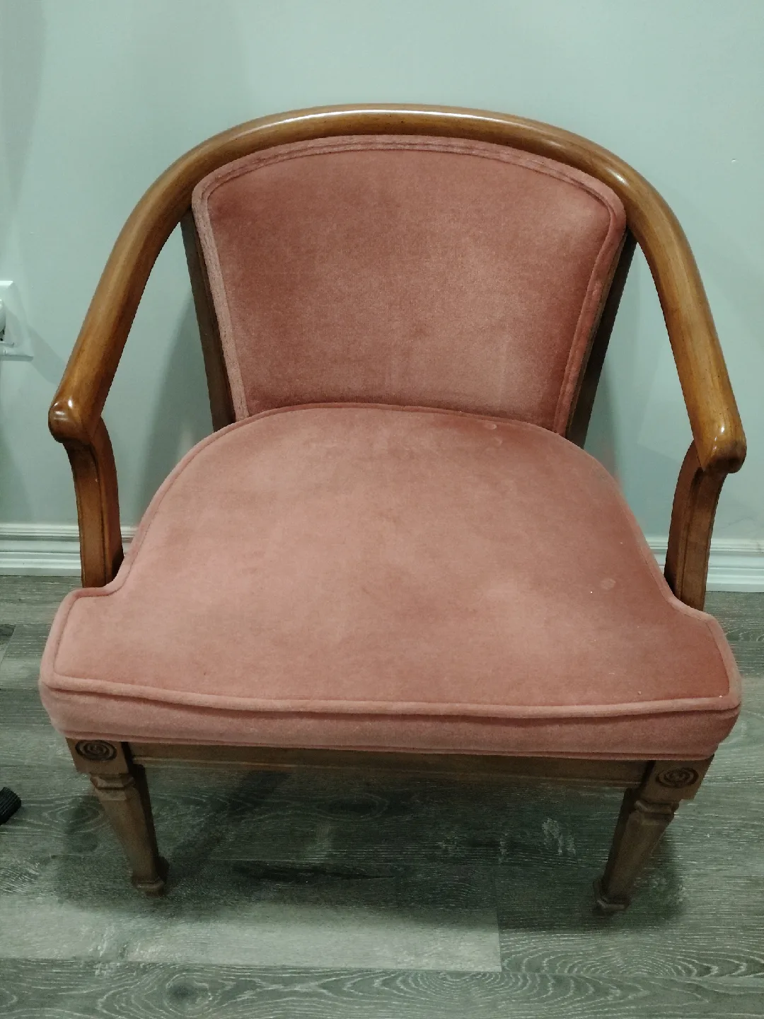 Vintage Pink Upholstered Armchair