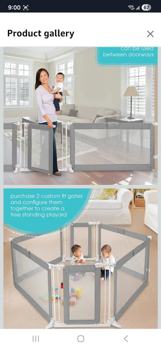 Infant toddler custom fit baby gate mesh image indicator(10)