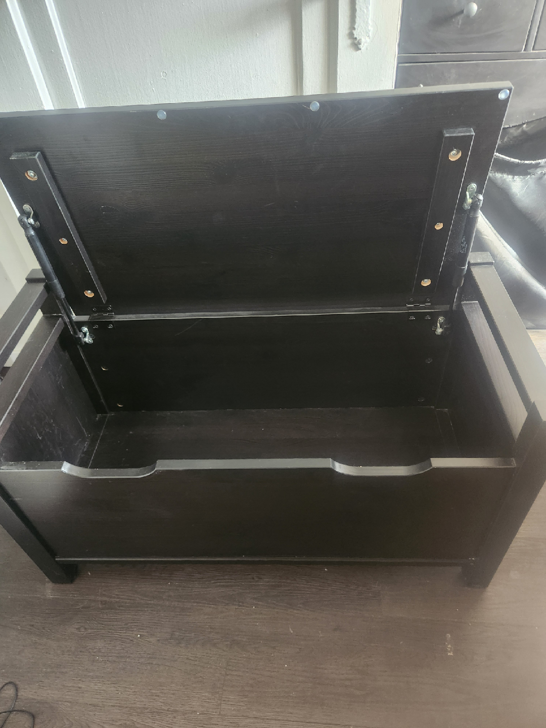 Dark Brown Storage Bench - photo 2