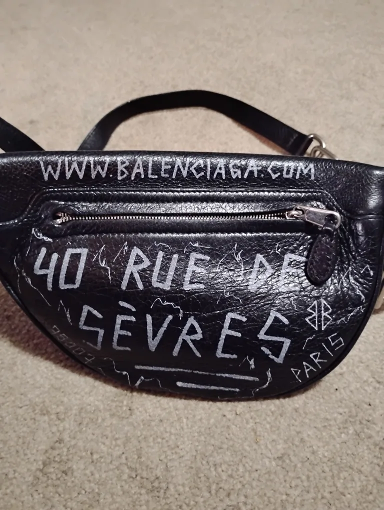 Balenciaga Black Leather Belt Bag image indicator(3)