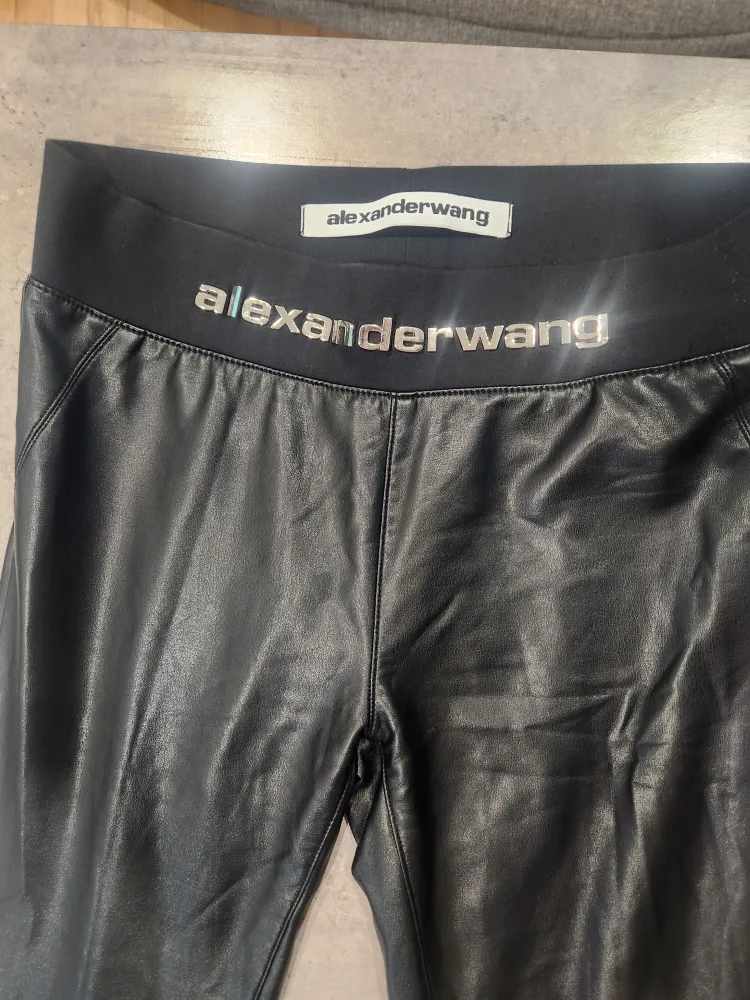 Alexander Wang Black Faux Leather Pants Size 29/30 image indicator(2)