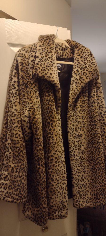 Olympia Limited Inc. Leopard Print Coat - Size 2X
