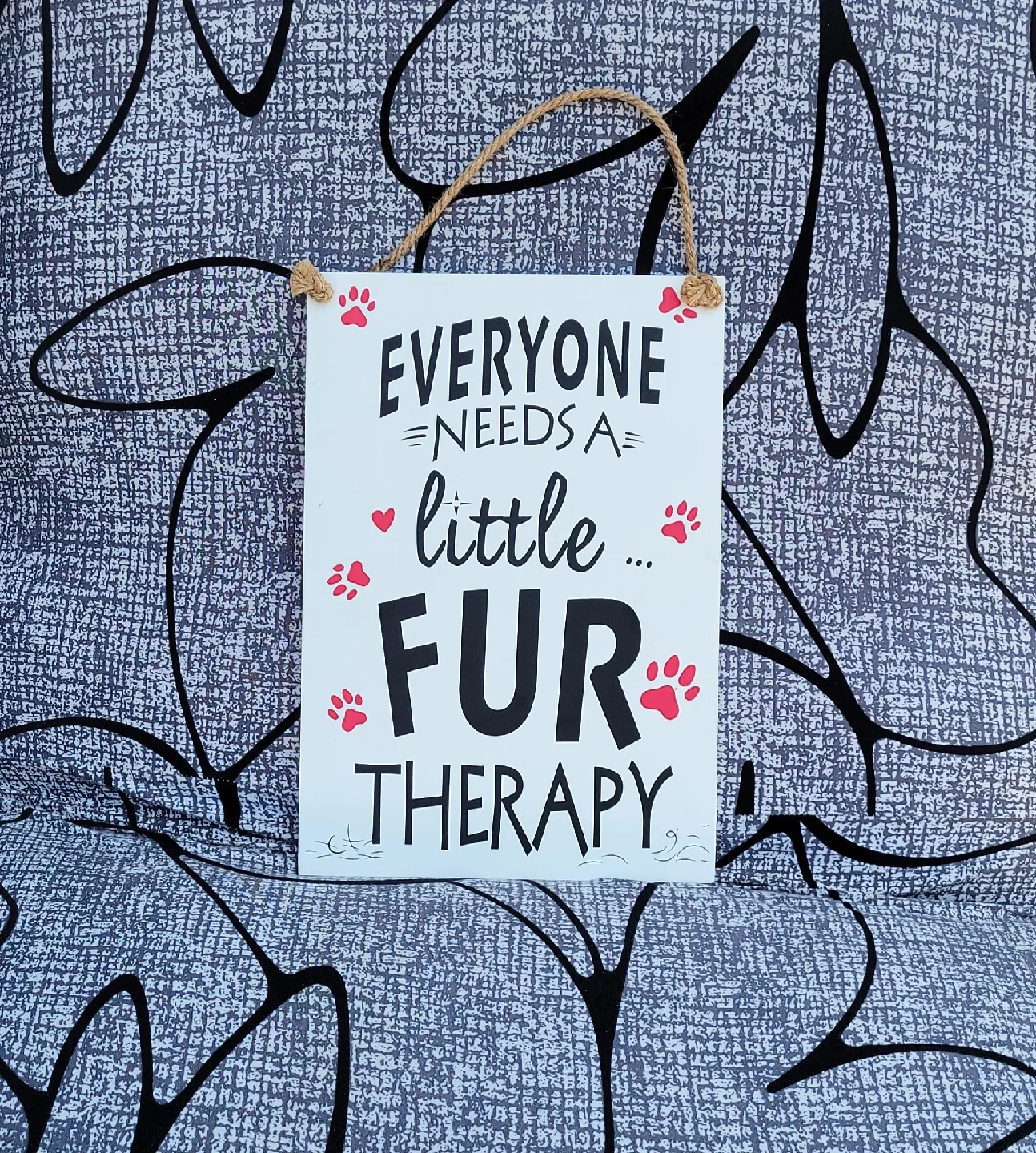 Home Decor Signs - Dog Mom, Cat Mom, Fur Therapy image indicator(2)