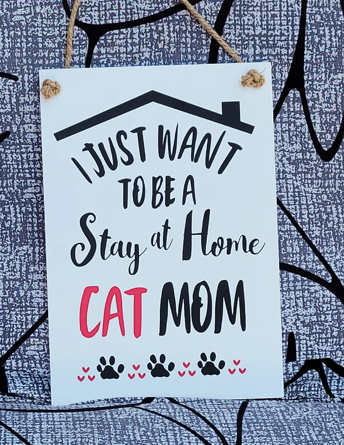 Home Decor Signs - Dog Mom, Cat Mom, Fur Therapy image indicator(3)